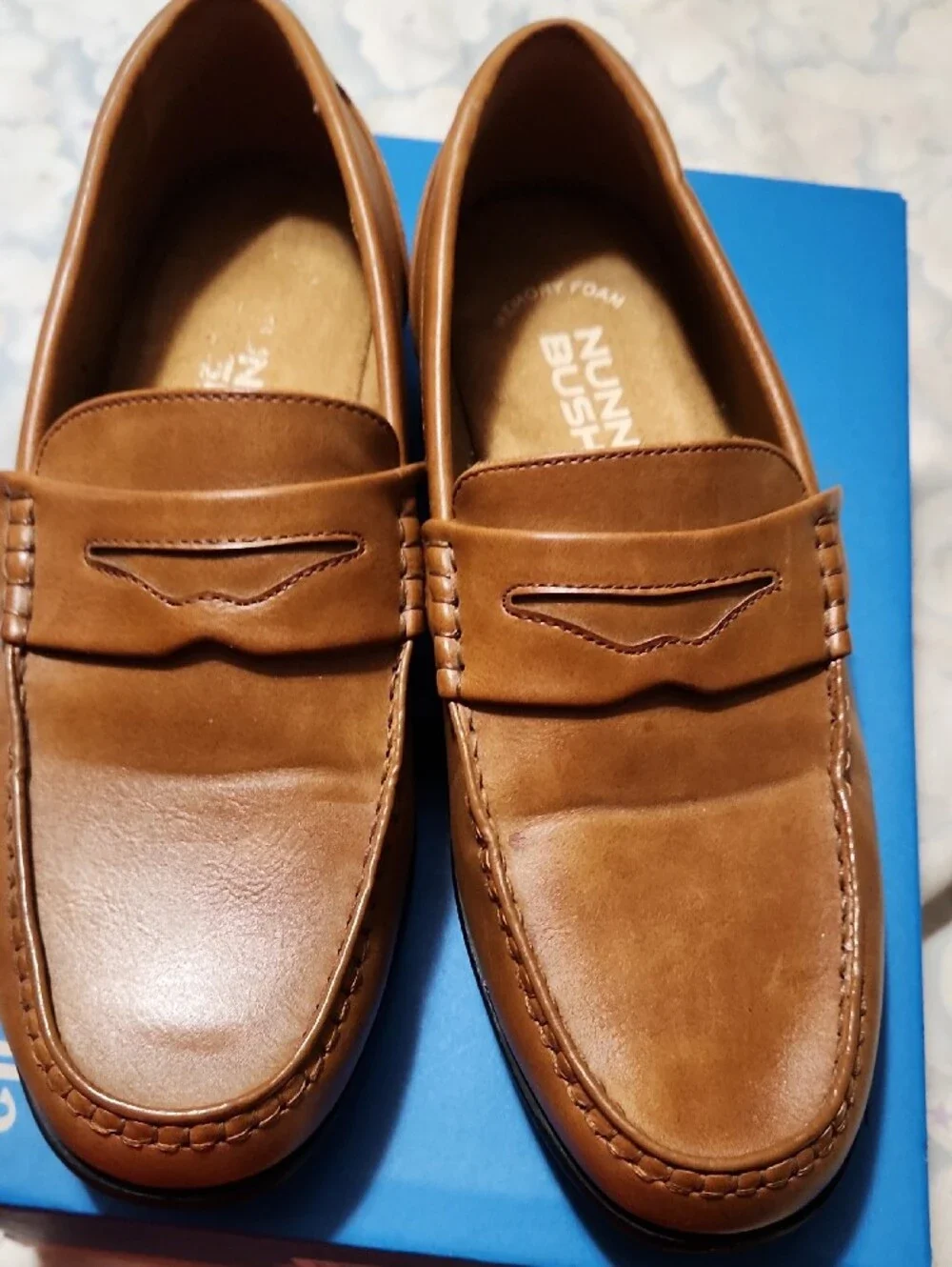 Nunn Bush Men's Tan Leather Penny Loafers